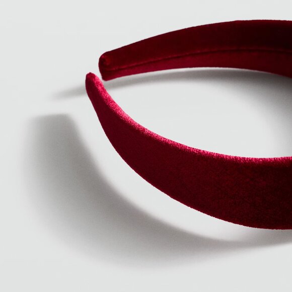 Mango Red Velvet Finished Headband/NWT - Picture 2 of 7